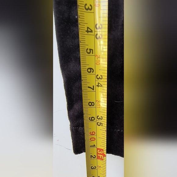 Anthropologie Essential Slim Stylish Black Velvet Velour Pants, 6 - Picture 6 of 10